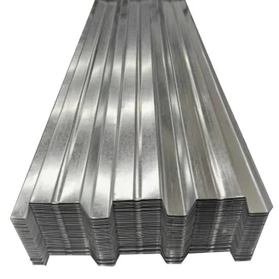 İstiflenmiş galvaniz kaplı trapez formlu çelik çatı sacları